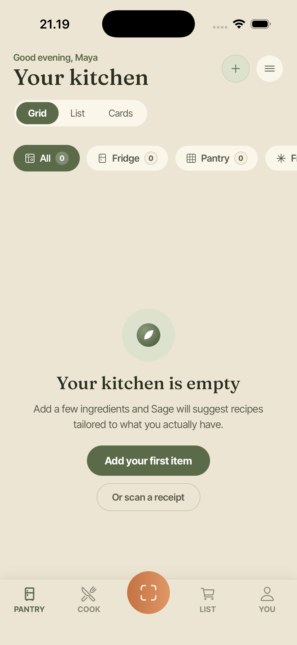 Kitchen app